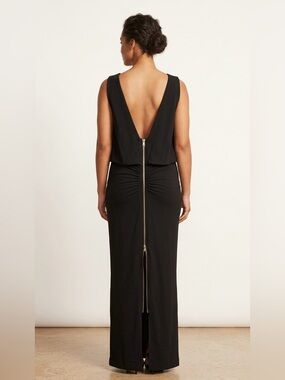 Caribbean Queen Black Open Back Dress Size M